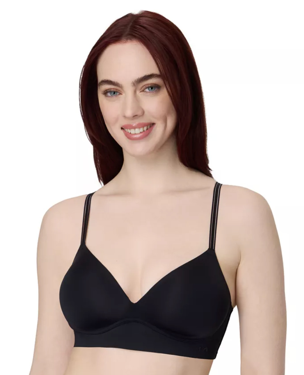 Maidenform DM2501 Barely There Wireless Bra Small Black Full Coverage Wire-Free